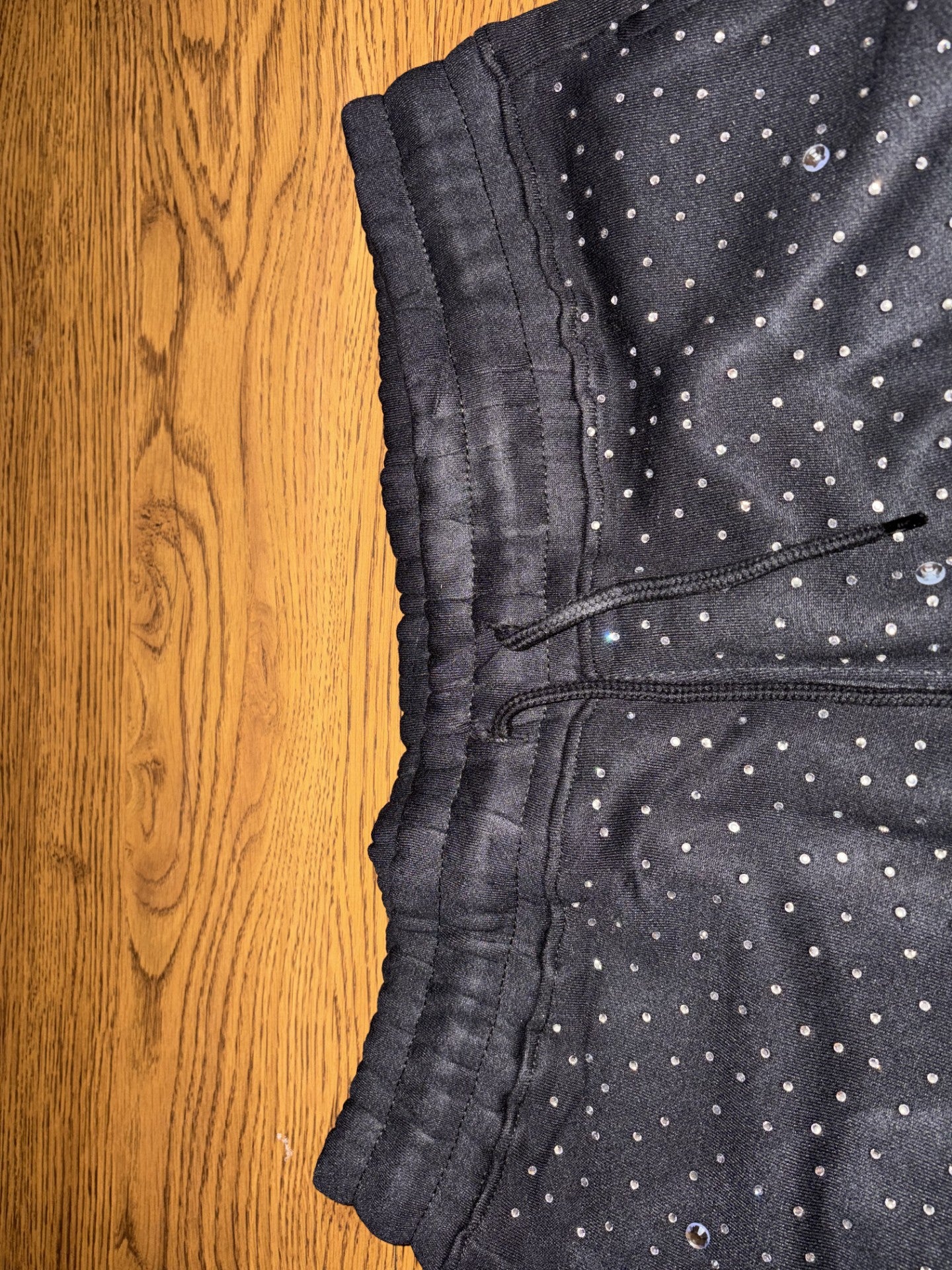 BLACK RHINESTONE SWEATSUIT UNISEX