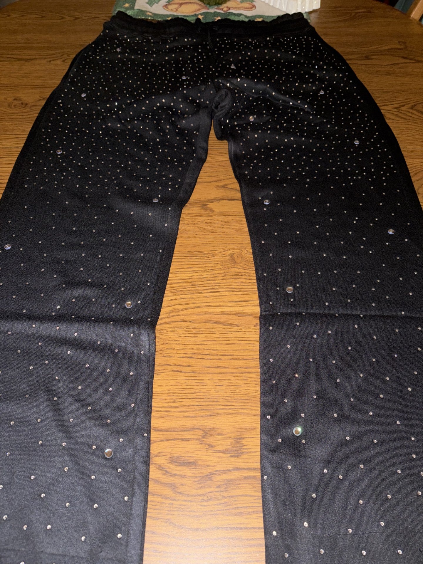 BLACK RHINESTONE SWEATSUIT UNISEX